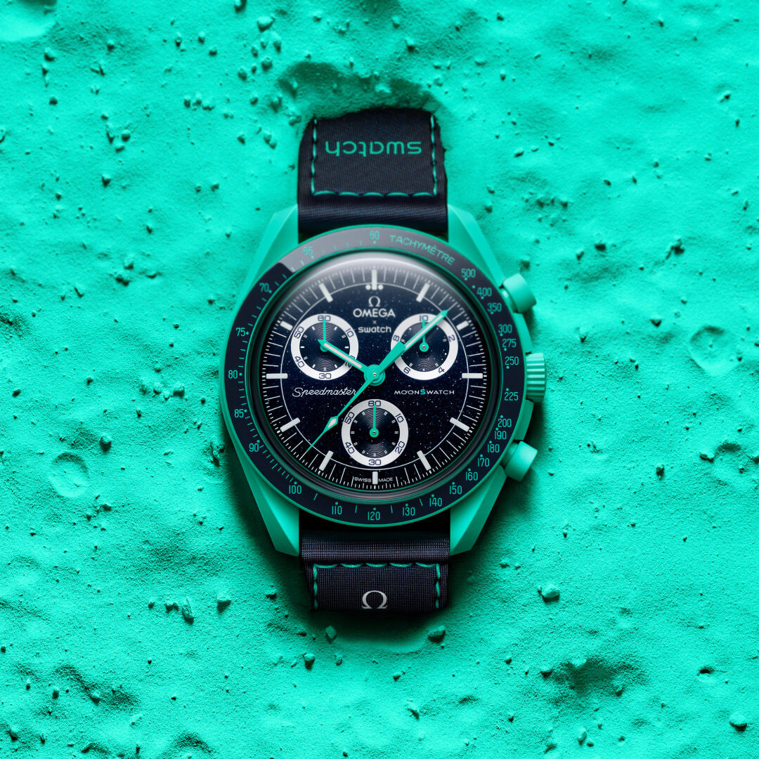 Relógio MoonSwatch MISSION ON EARTH POLAR LIGHTS 42mm