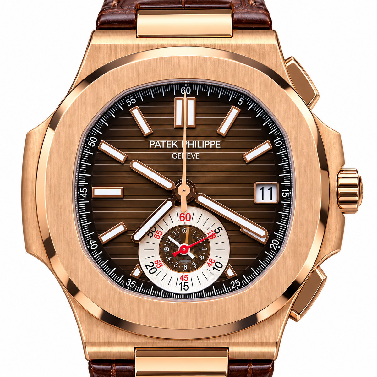 Relógio Nautillus Automatic Gold Brown Dial 40mm