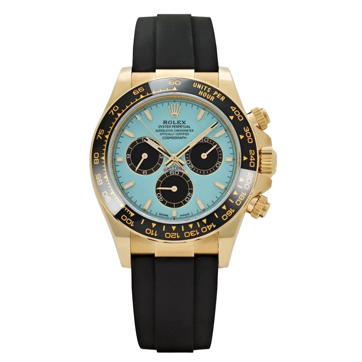Relógio Daytona Dourado com Mostrador Turquesa