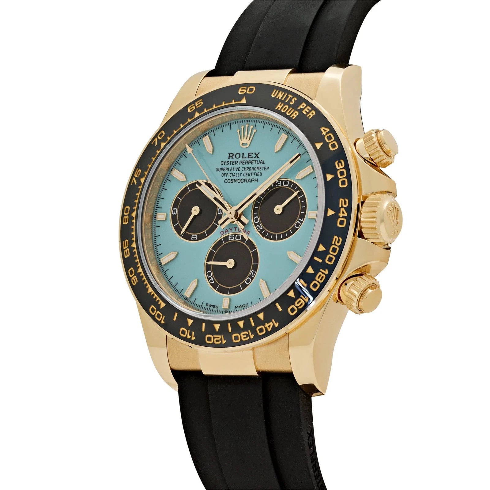 Relógio Daytona Dourado com Mostrador Turquesa