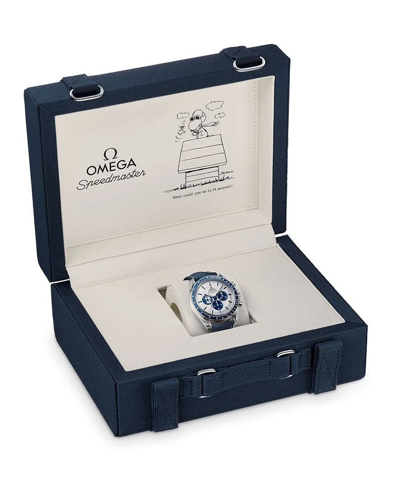 Relógio Omega Speedmaster " Snoopy Award" Anniversary Series Watch (Snoopy se movimenta) - Super Clone (Acompanha Caixa e Documentos)